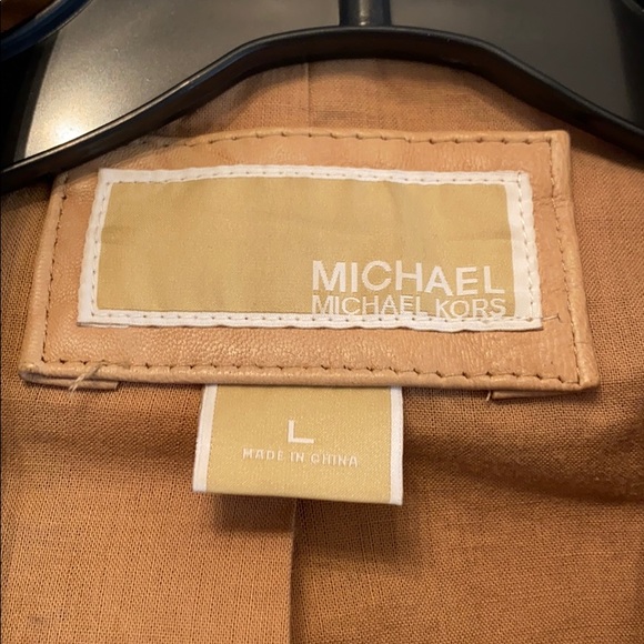 Michael Kors Tan motorcycle leather jacket - Picture 2 of 8